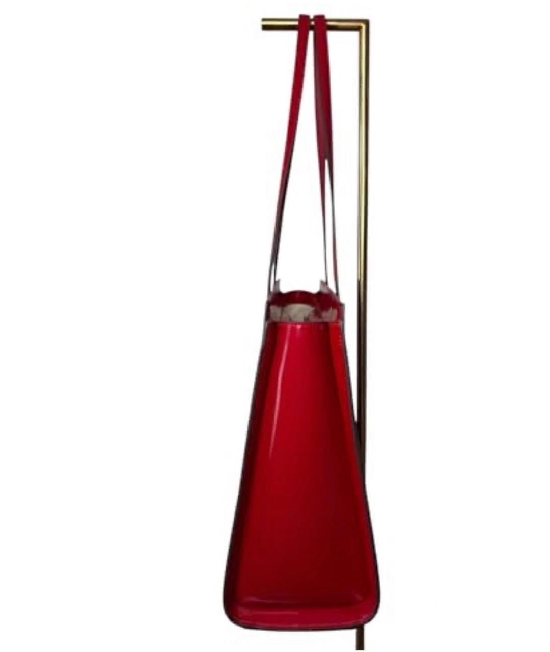 TORY BURCH Красная сумка тоут из лакированной кожи, фото 3