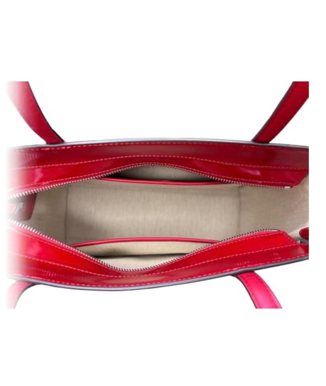 TORY BURCH Красная сумка тоут из лакированной кожи, фото 4