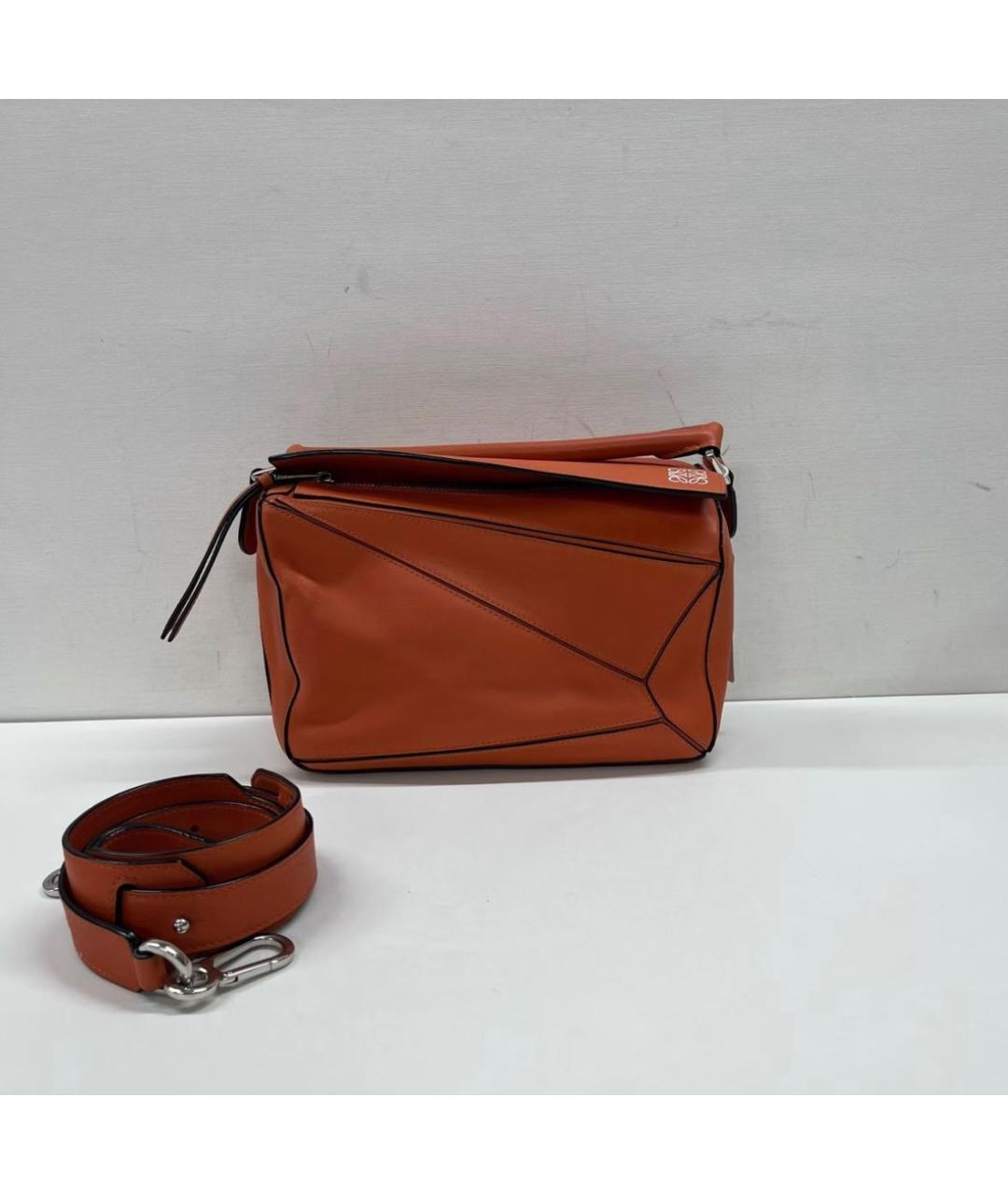 LOEWE Оранжевая кожаная сумка через плечо, фото 9