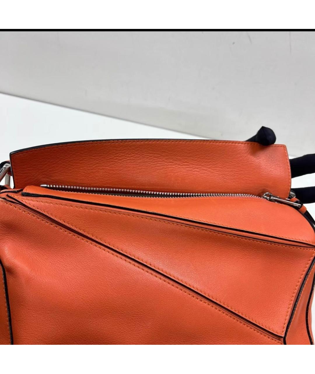 LOEWE Оранжевая кожаная сумка через плечо, фото 7