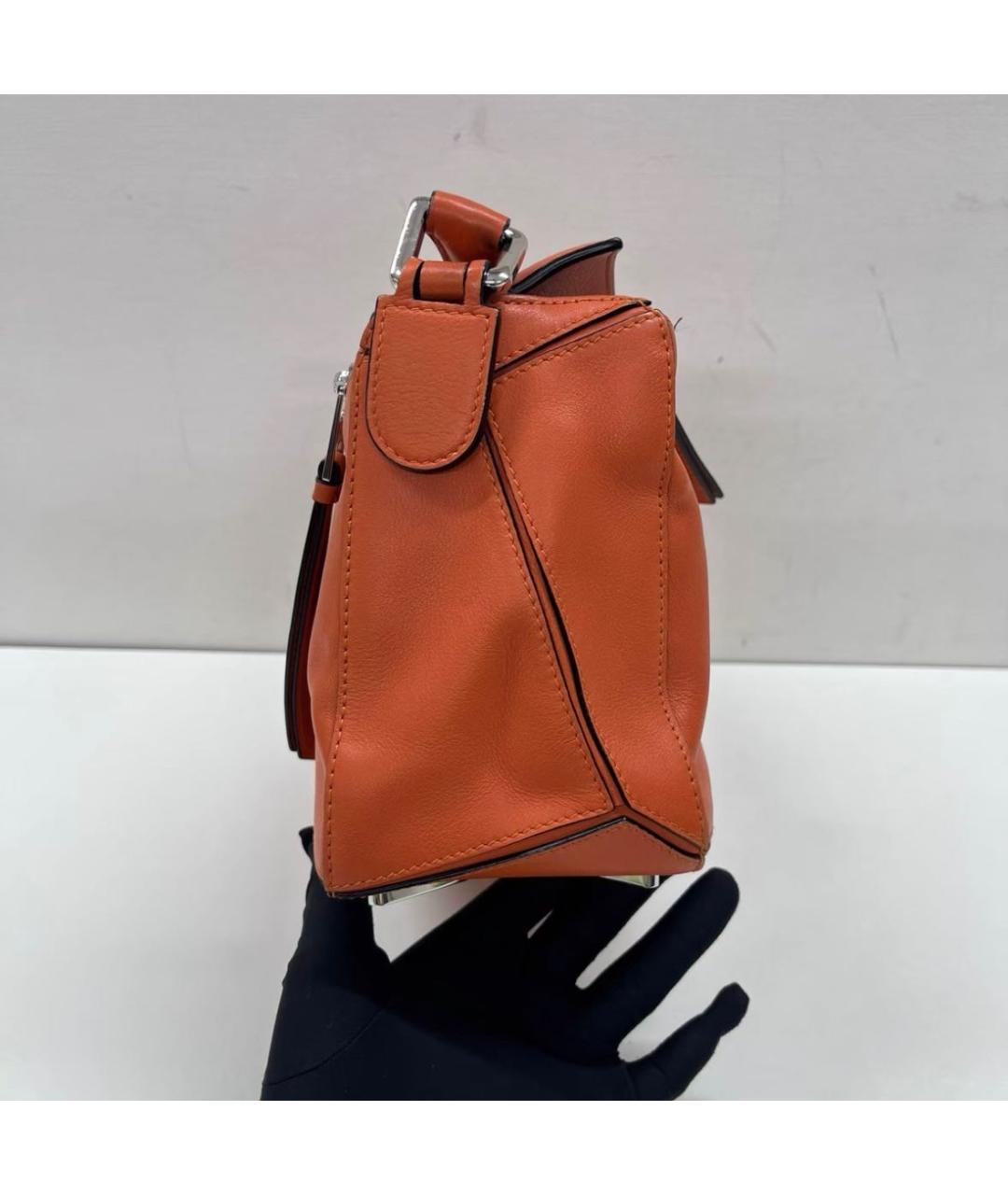 LOEWE Оранжевая кожаная сумка через плечо, фото 2