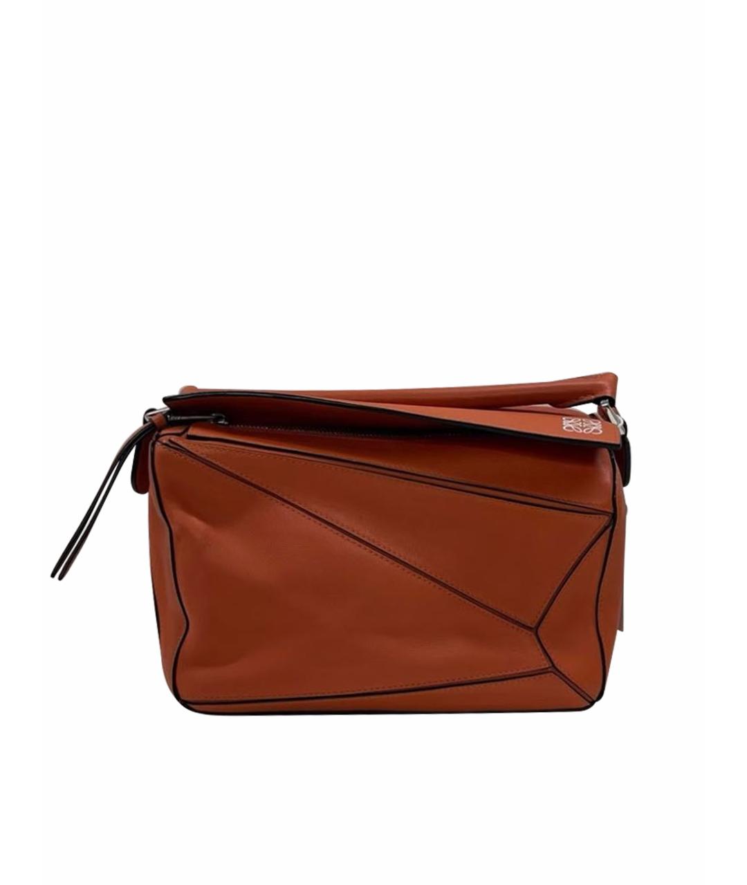 LOEWE Оранжевая кожаная сумка через плечо, фото 1