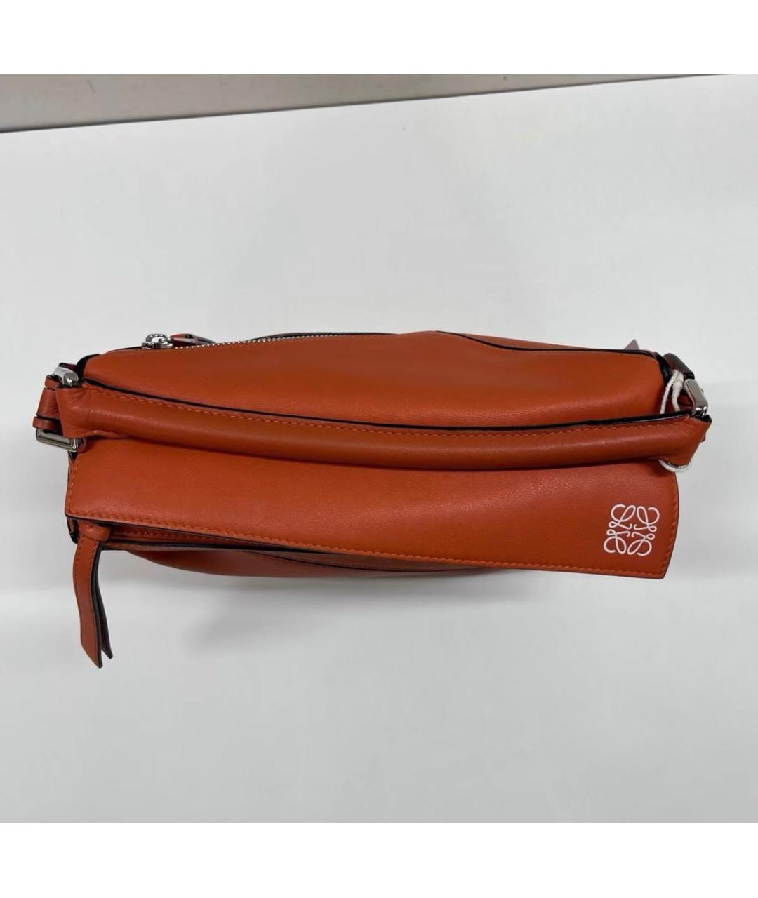 LOEWE Оранжевая кожаная сумка через плечо, фото 8