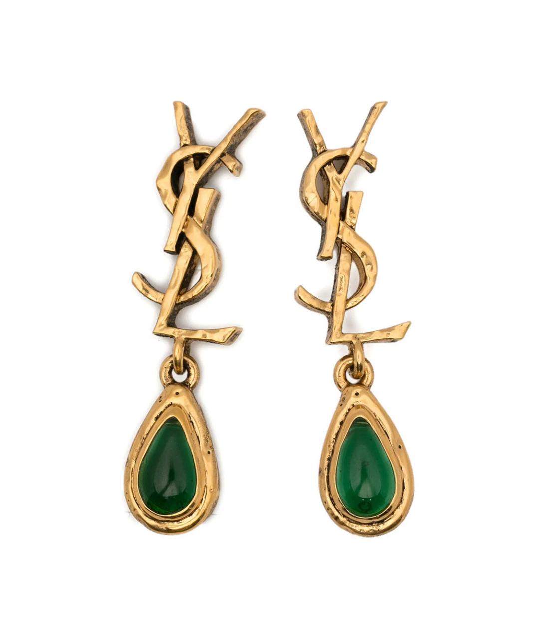 SAINT LAURENT Золотые серьги, фото 1