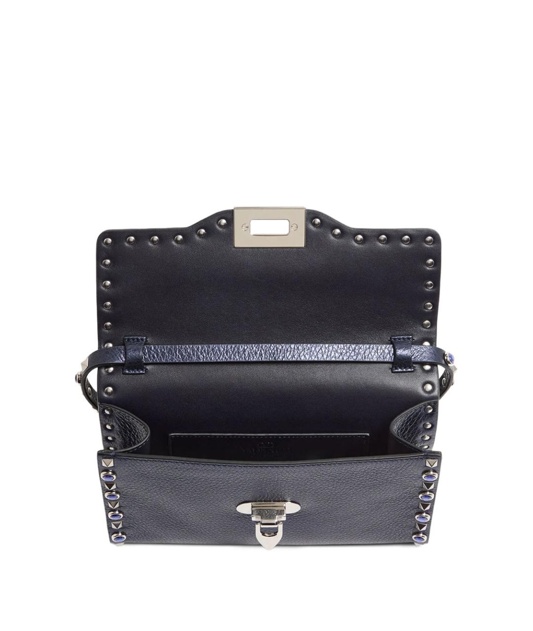 VALENTINO Синяя кожаная сумка через плечо, фото 6