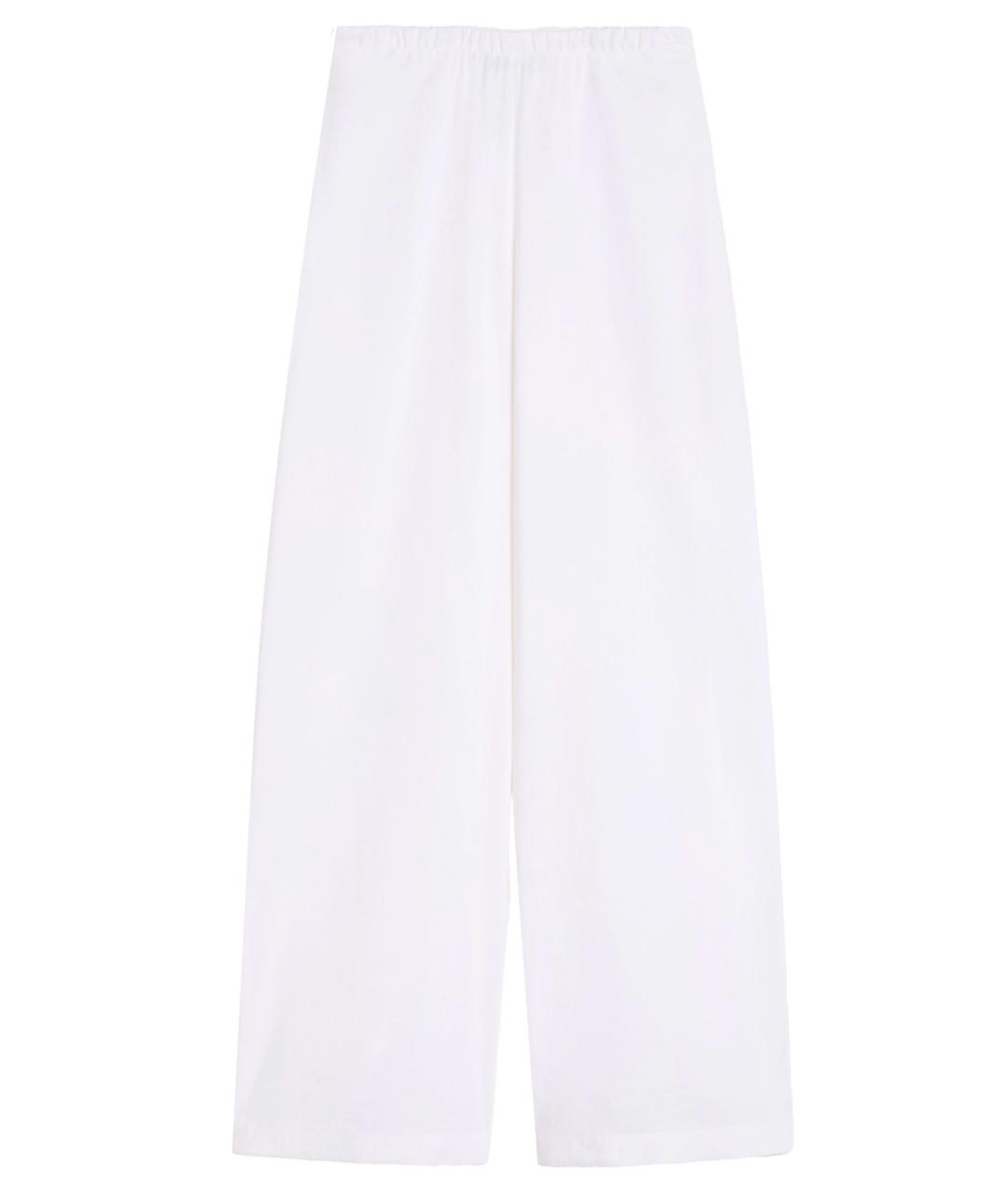 MAX MARA Белые льняные прямые брюки, фото 1