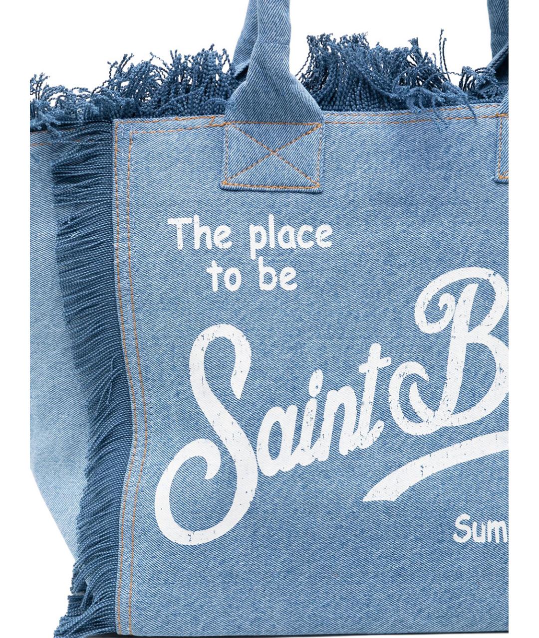 MC2 SAINT BARTH Синяя хлопковая сумка тоут, фото 3