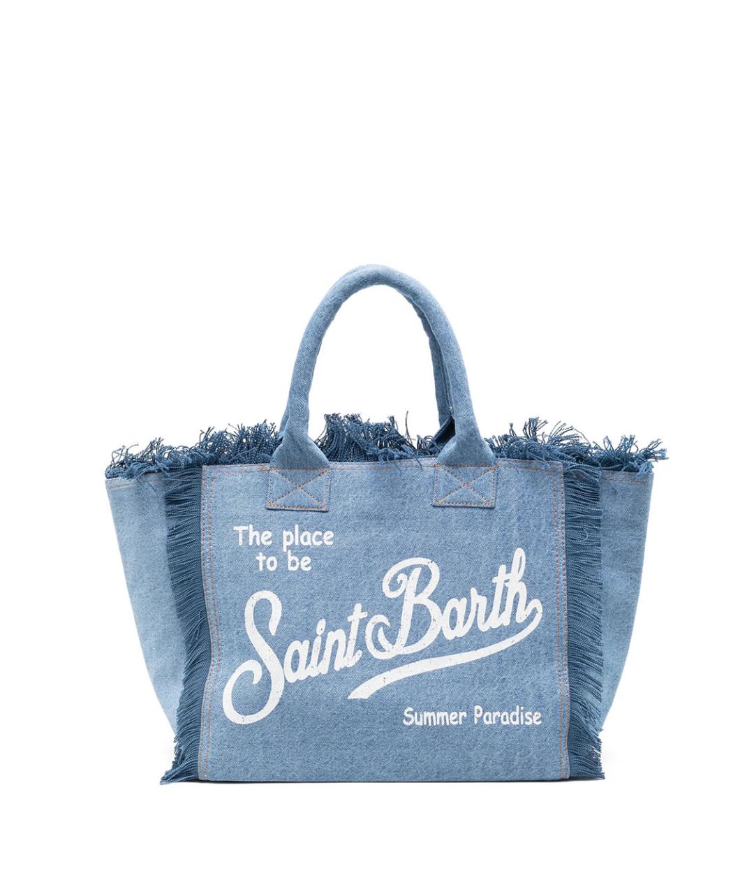 MC2 SAINT BARTH Синяя хлопковая сумка тоут, фото 1
