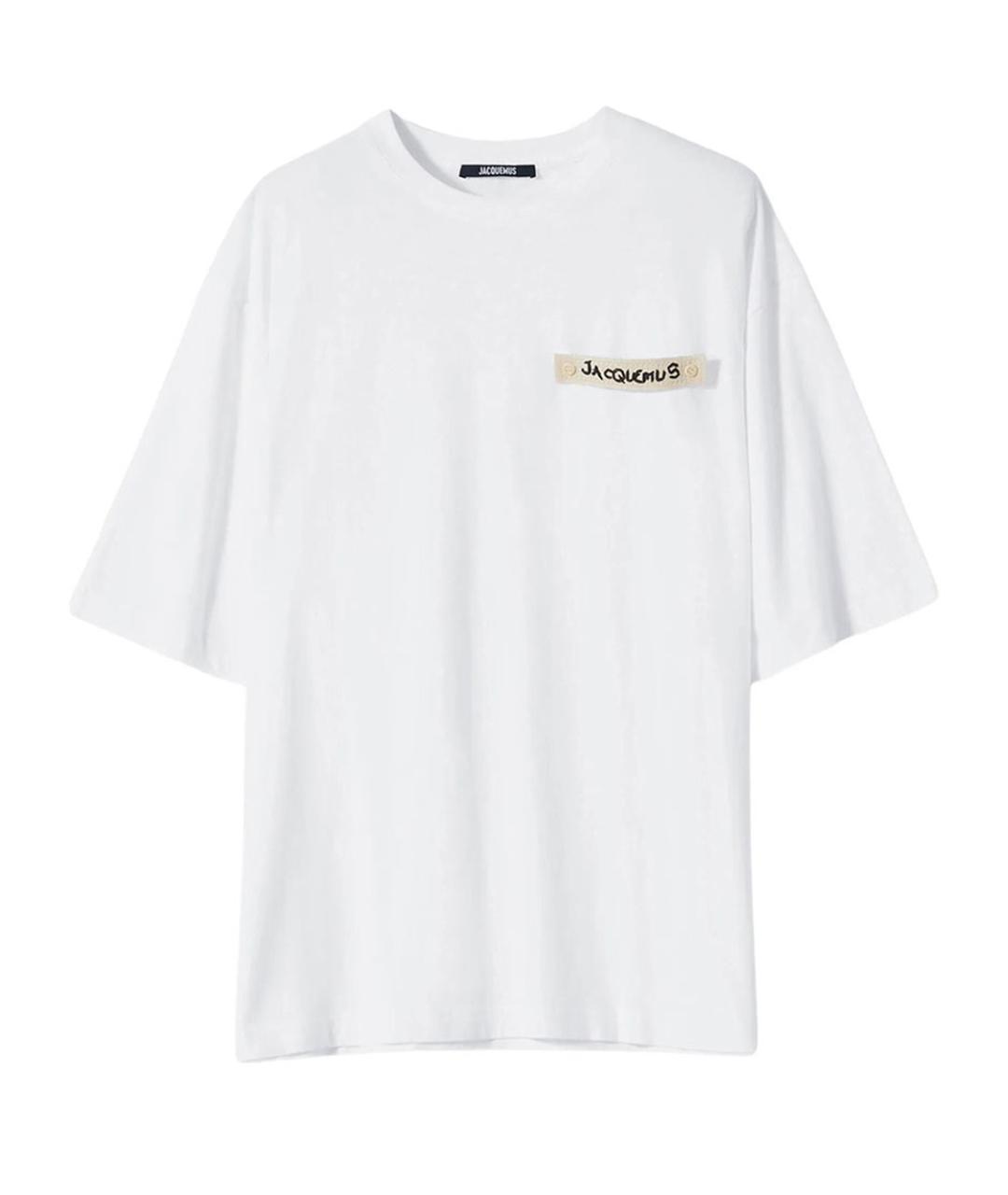 JACQUEMUS Белая хлопковая футболка, фото 1