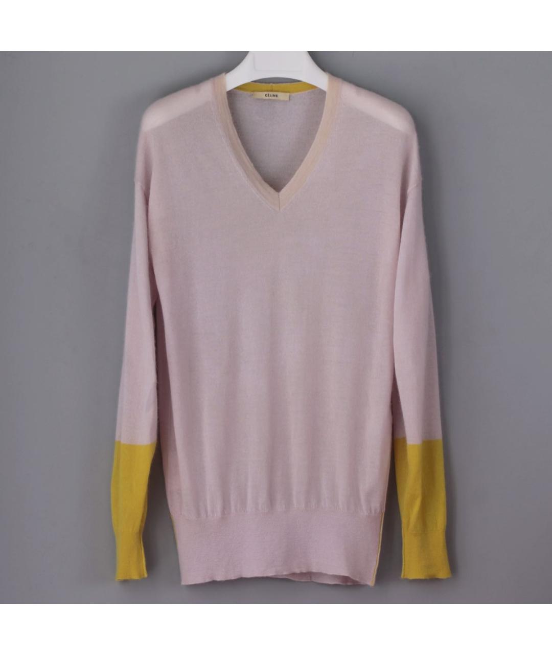 CELINE Розовый кашемировый джемпер / свитер, фото 7