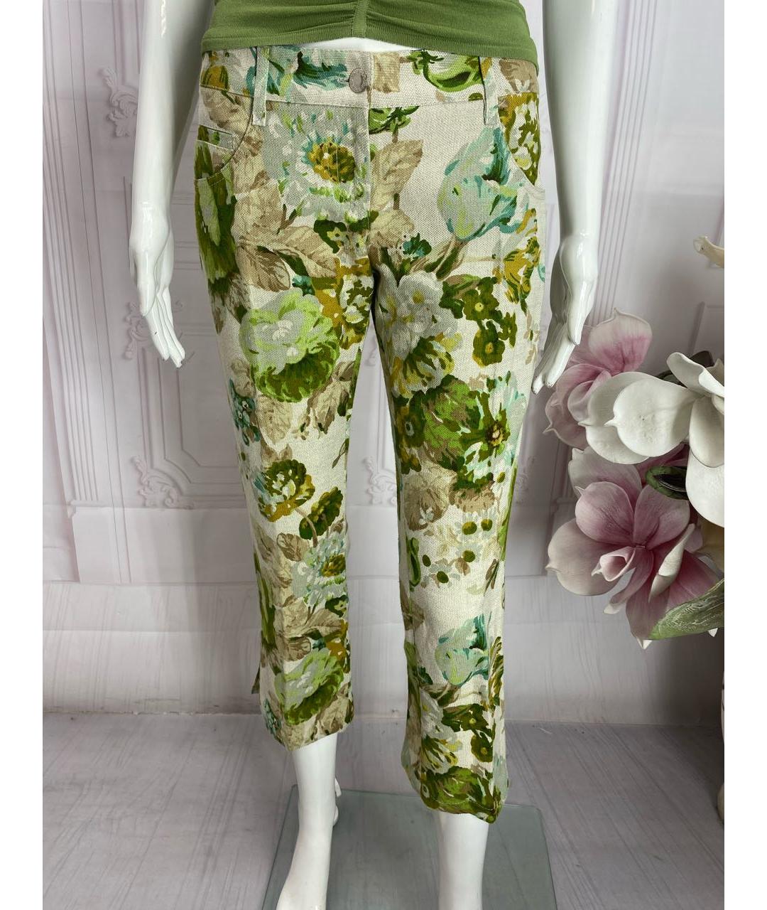 DOLCE&GABBANA Мульти льняные прямые брюки, фото 6