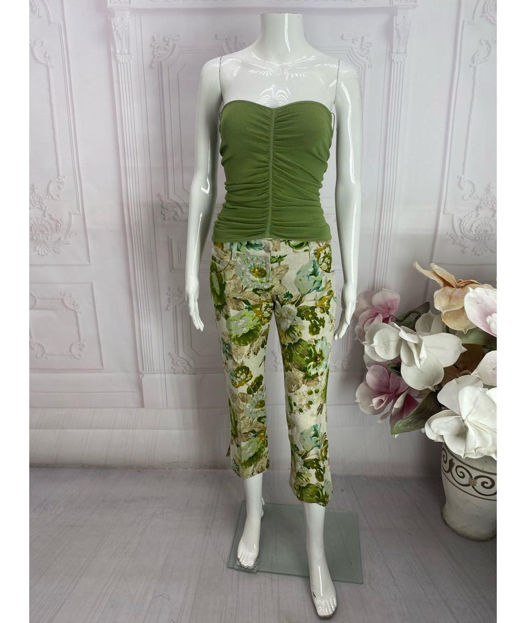 DOLCE&GABBANA Мульти льняные прямые брюки, фото 5