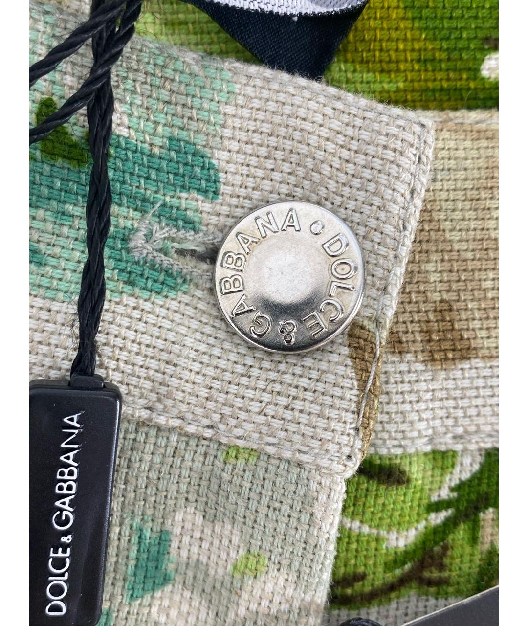 DOLCE&GABBANA Мульти льняные прямые брюки, фото 4