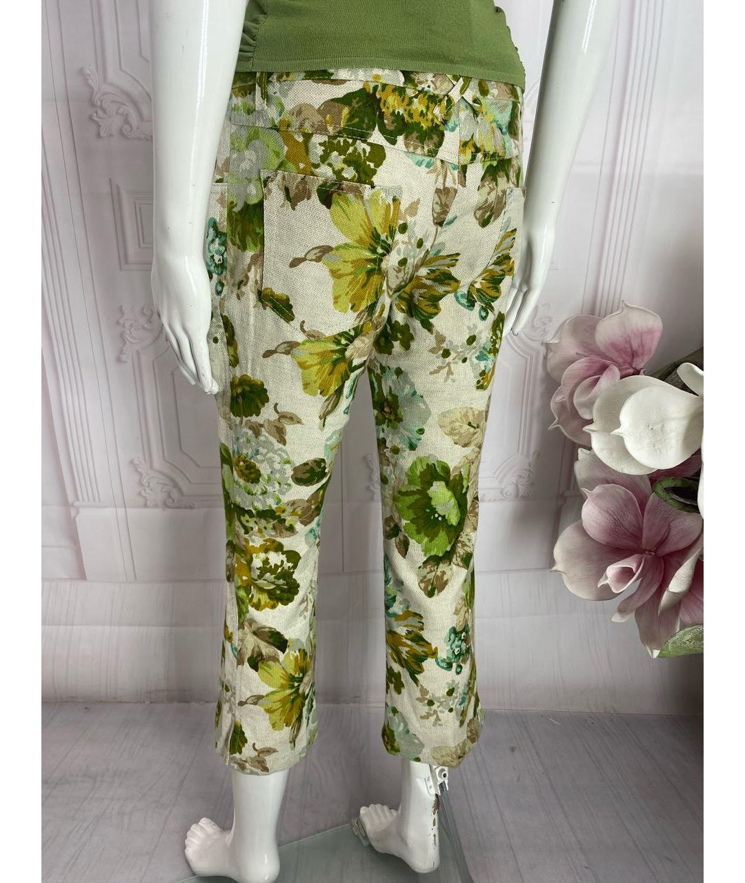DOLCE&GABBANA Мульти льняные прямые брюки, фото 8