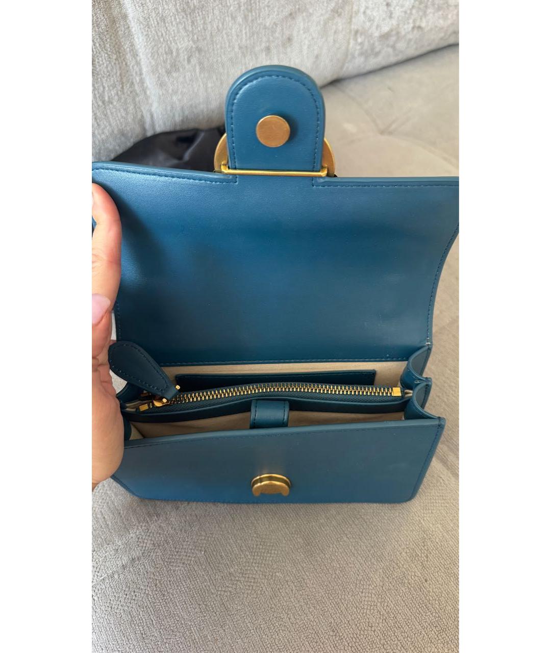 PINKO Синяя кожаная сумка через плечо, фото 4