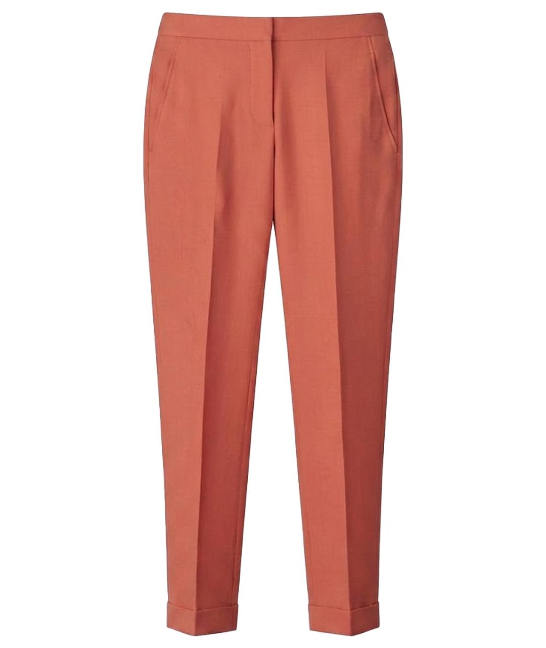 STELLA MCCARTNEY Коралловые шерстяные прямые брюки, фото 1