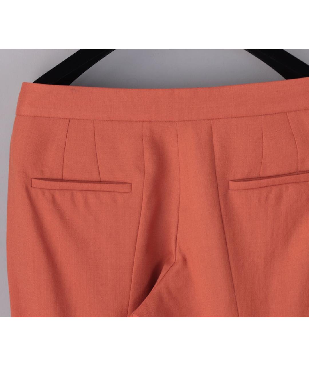 STELLA MCCARTNEY Коралловые шерстяные прямые брюки, фото 5