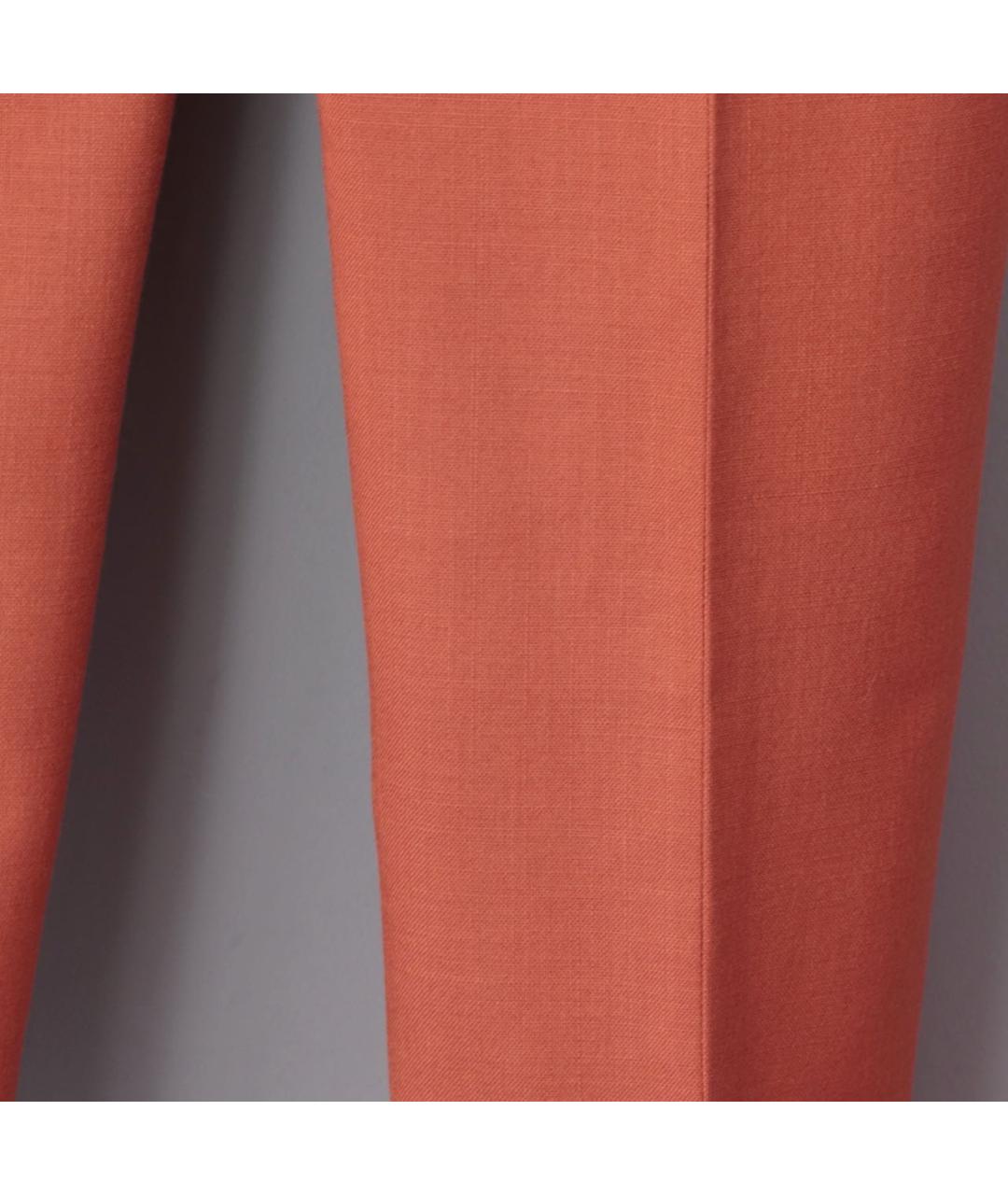 STELLA MCCARTNEY Коралловые шерстяные прямые брюки, фото 6