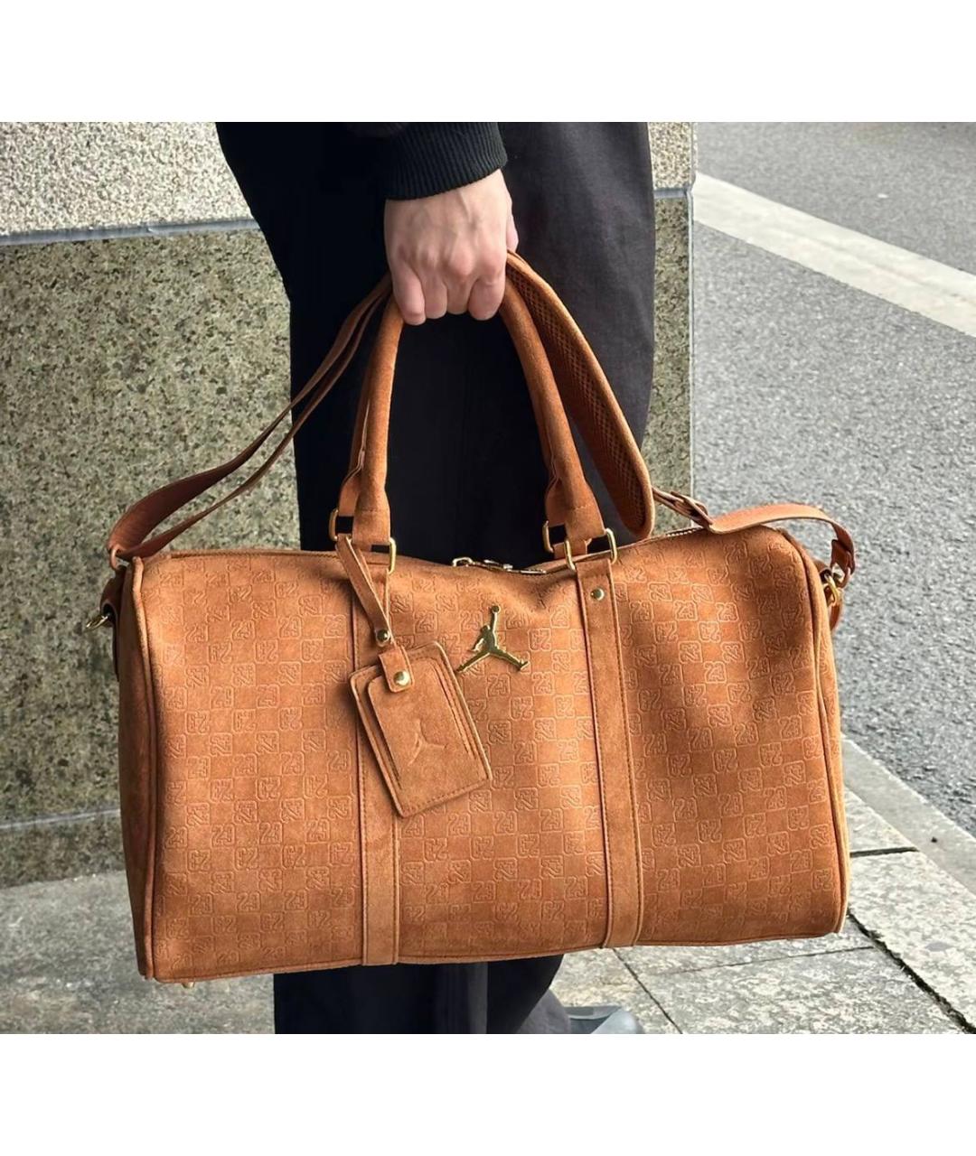 JORDAN Бежевая дорожная/спортивная сумка, фото 8