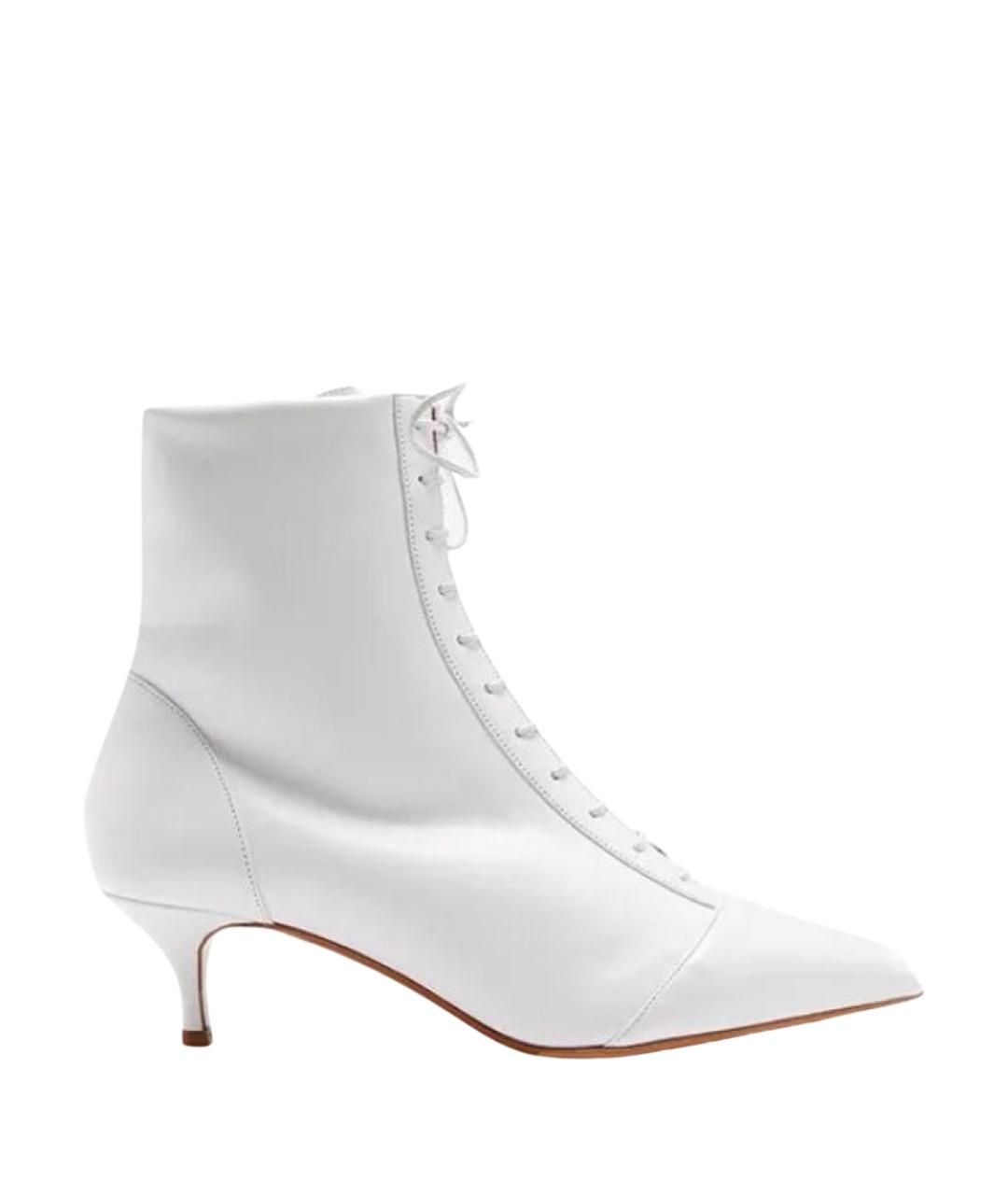 GIANVITO ROSSI Белые кожаные ботильоны, фото 1