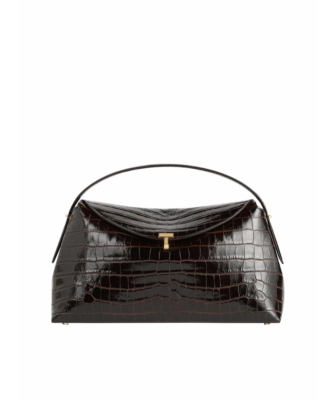 TOTEME Коричневая кожаная сумка с короткими ручками, фото 1