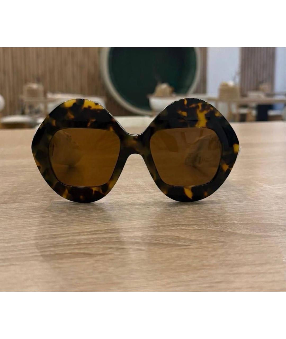 DOLCE&GABBANA Коричневые пластиковые солнцезащитные очки, фото 5