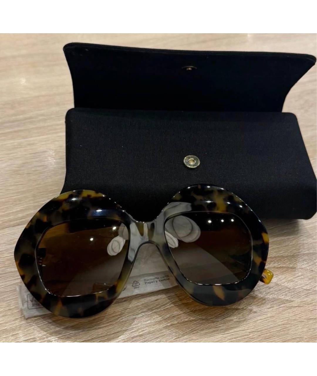 DOLCE&GABBANA Коричневые пластиковые солнцезащитные очки, фото 2