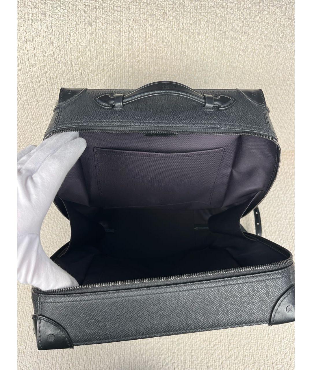 LOUIS VUITTON Черный кожаный рюкзак, фото 4