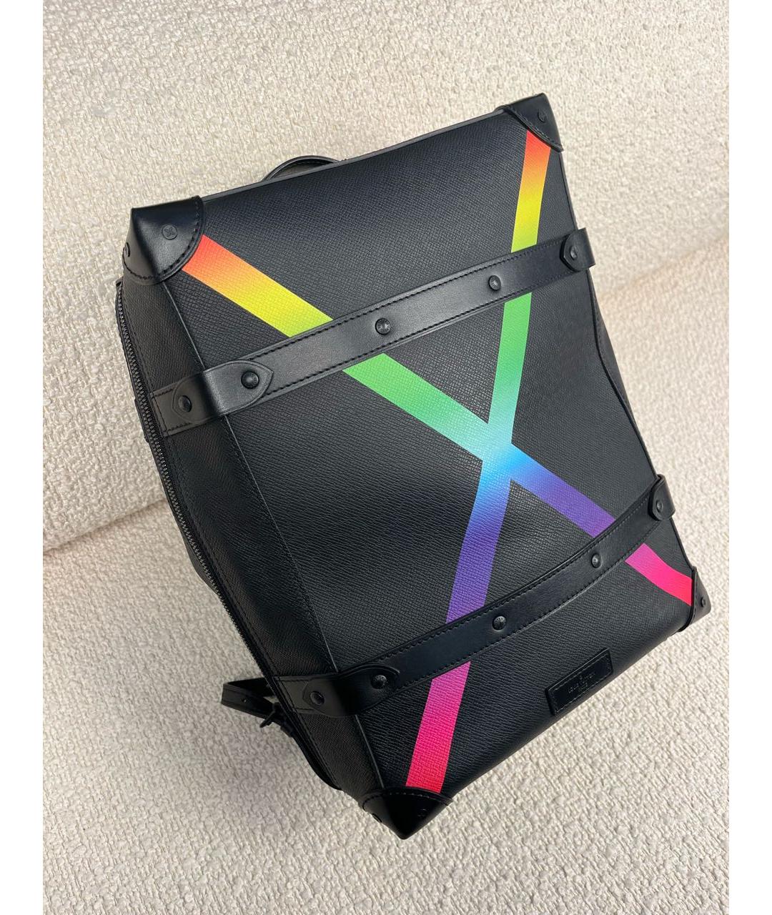 LOUIS VUITTON Черный кожаный рюкзак, фото 2