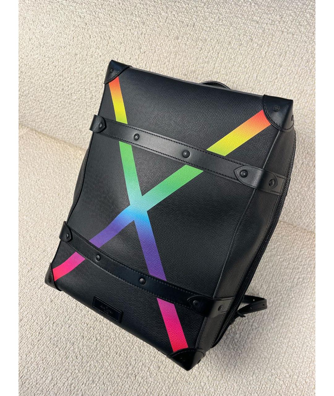 LOUIS VUITTON Черный кожаный рюкзак, фото 5