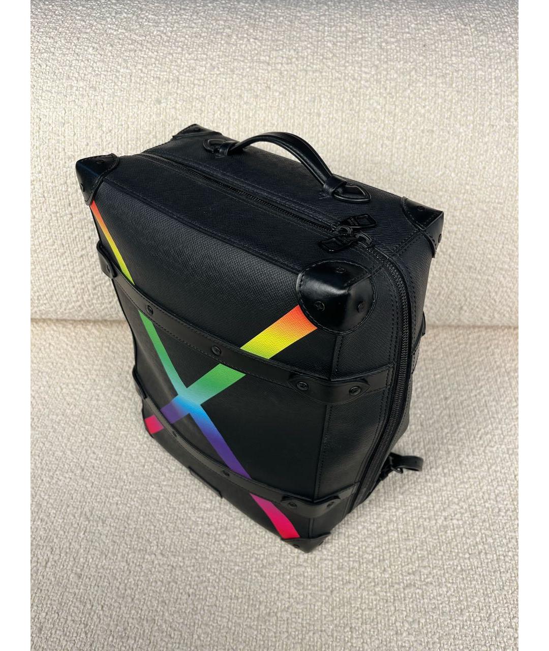 LOUIS VUITTON Черный кожаный рюкзак, фото 8