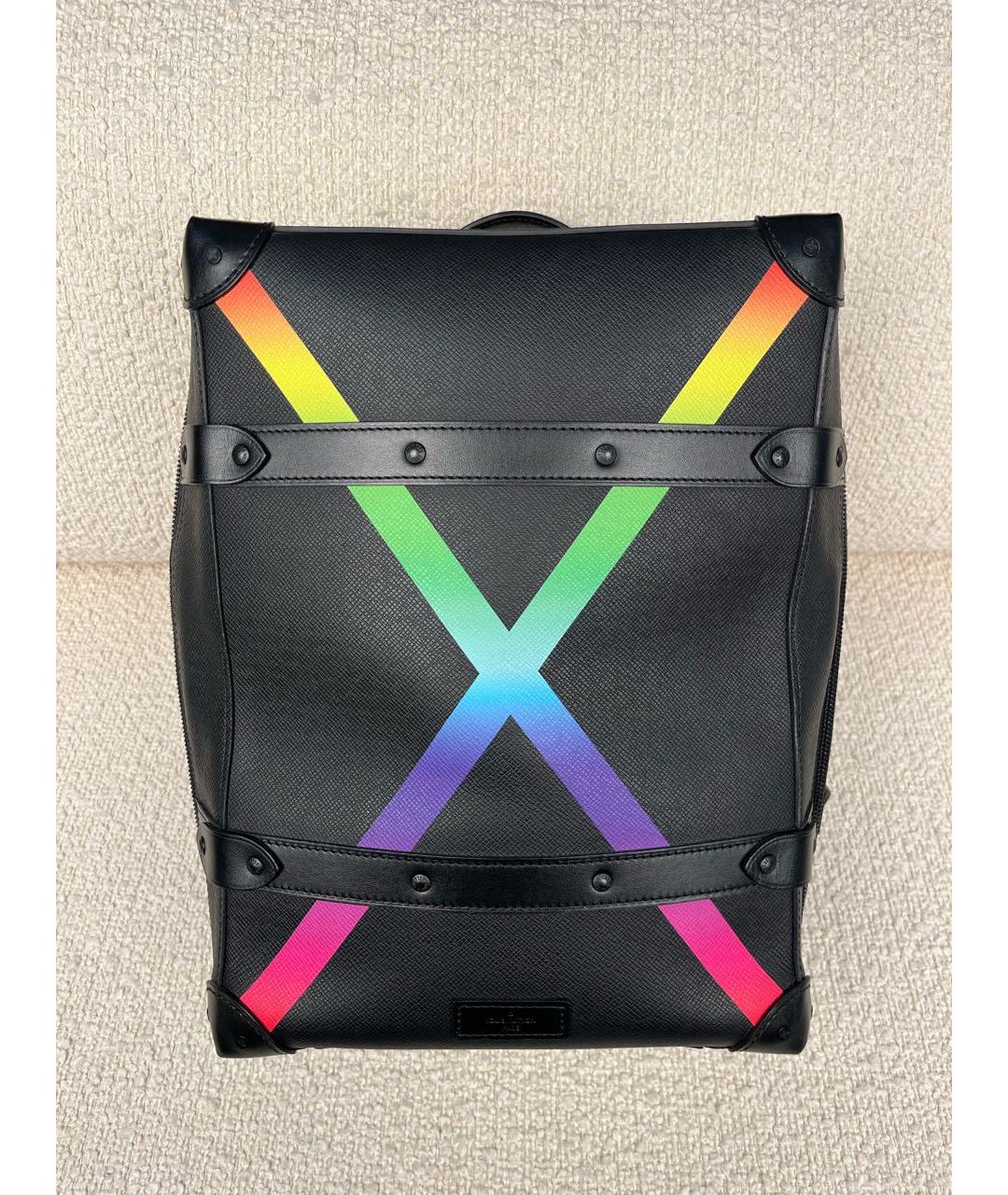 LOUIS VUITTON Черный кожаный рюкзак, фото 9