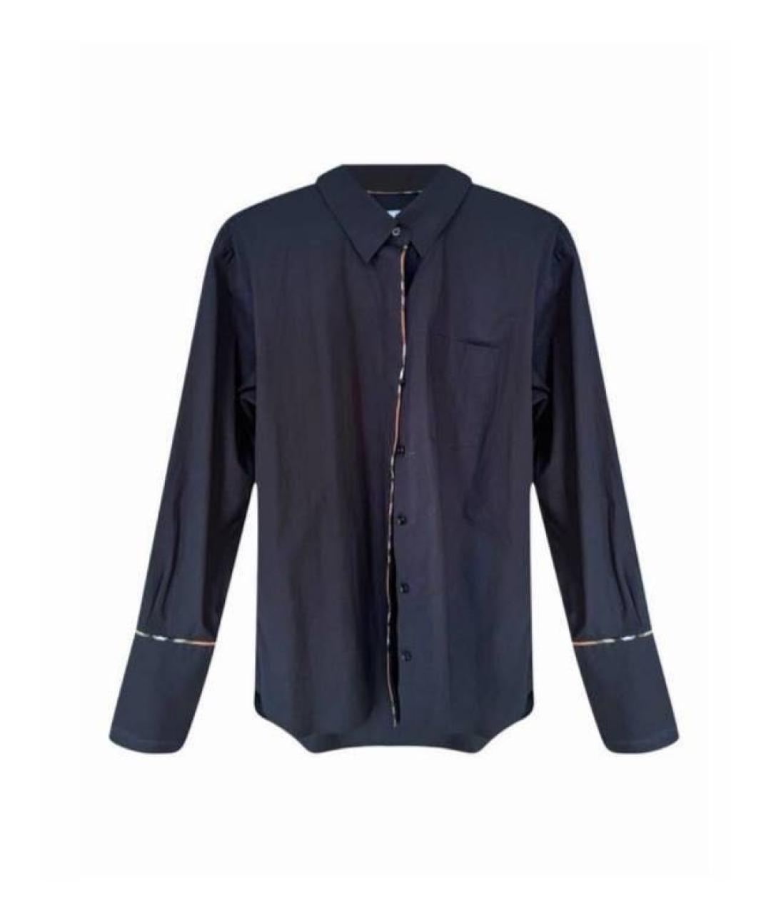 BURBERRY Темно-синяя хлопковая рубашка, фото 1