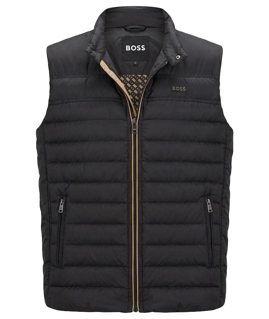 HUGO BOSS Черный полиэстеровый жилет, фото 1