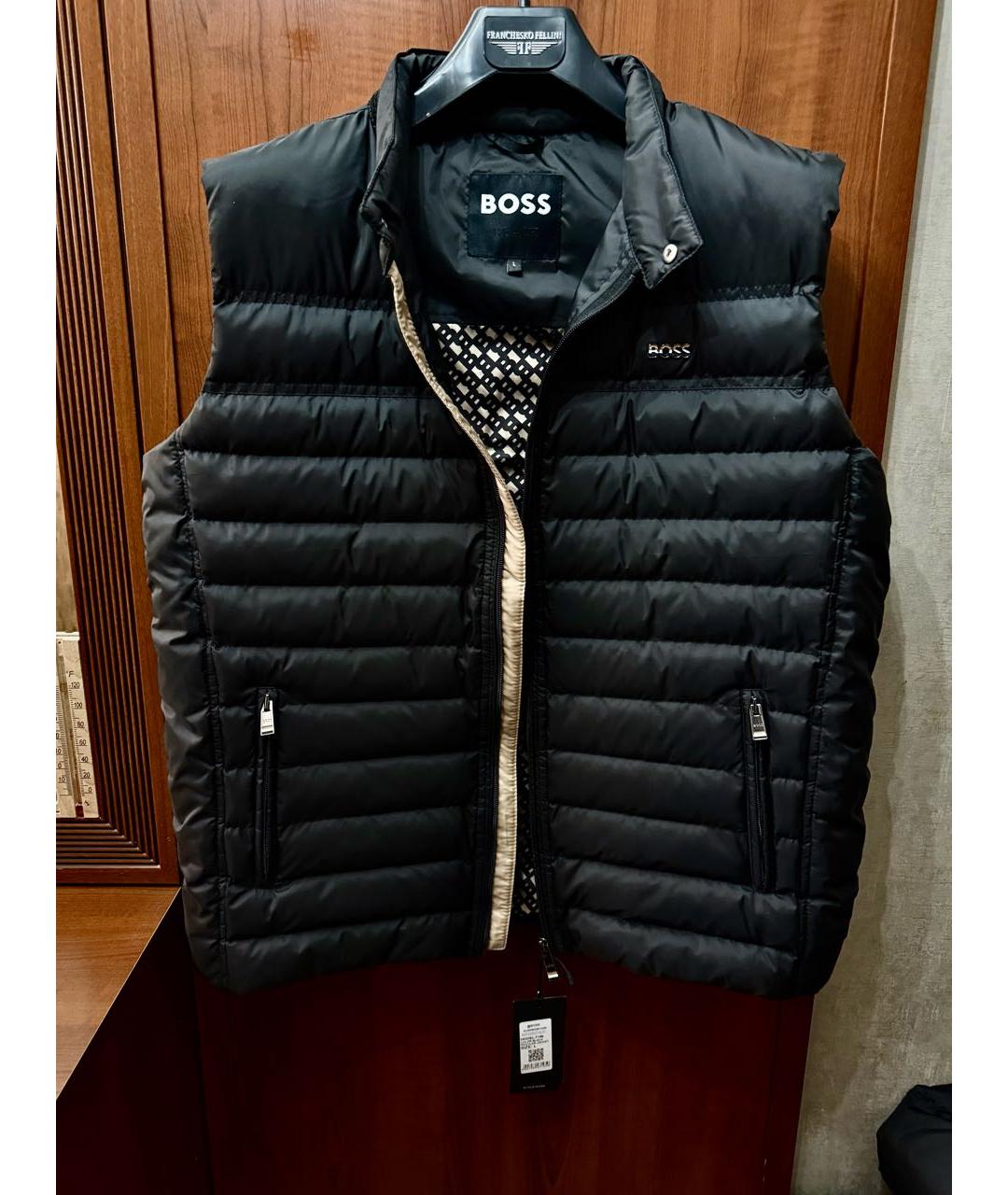 HUGO BOSS Черный полиэстеровый жилет, фото 9