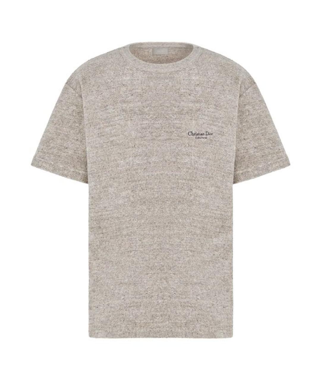 CHRISTIAN DIOR Бежевая хлопковая футболка, фото 1