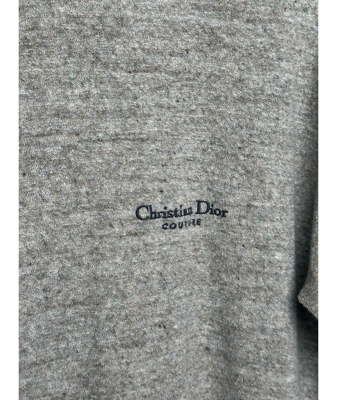 CHRISTIAN DIOR Бежевая хлопковая футболка, фото 3