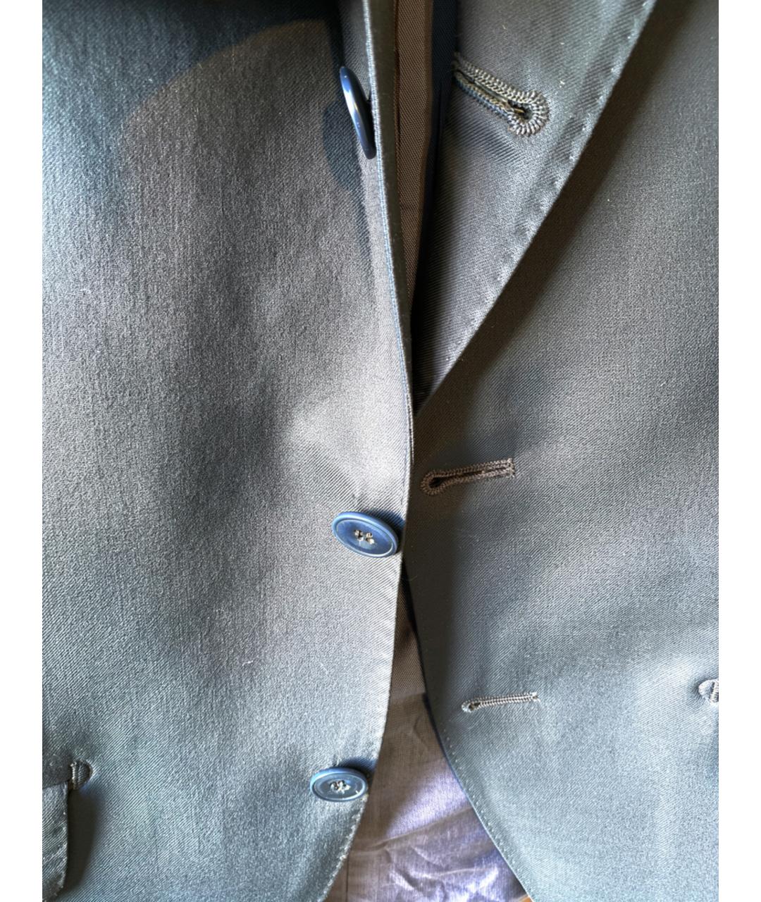 SERGIO ROSSI Темно-синий шерстяной пиджак, фото 8