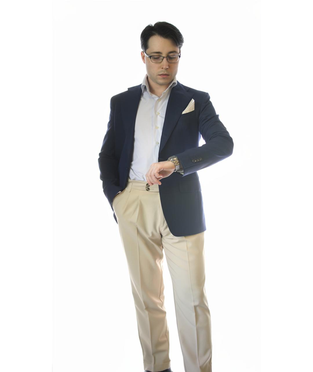 SERGIO ROSSI Темно-синий шерстяной пиджак, фото 2