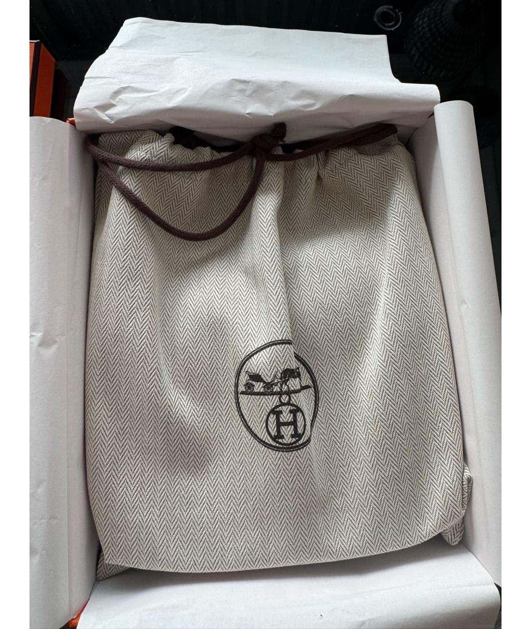 HERMES Коричневая кожаная сумка через плечо, фото 4