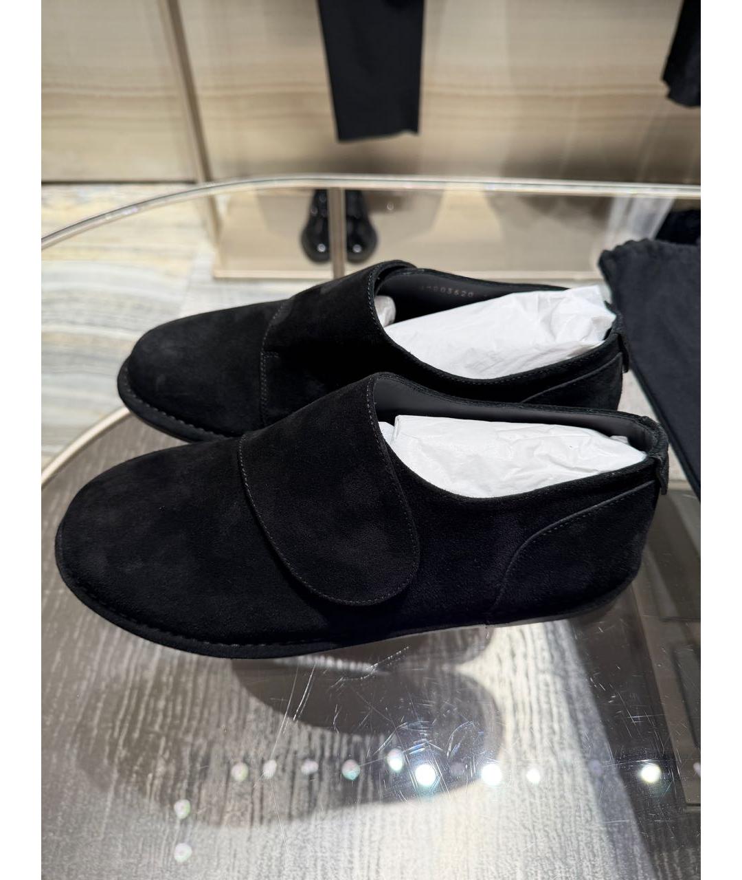 GIORGIO ARMANI Черные замшевые низкие ботинки, фото 4