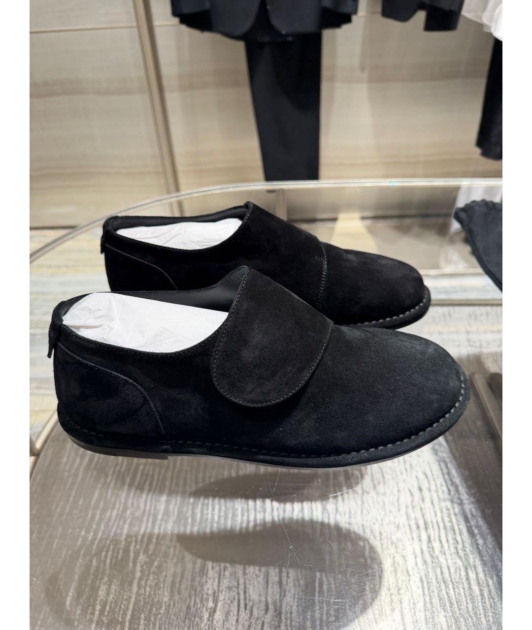 GIORGIO ARMANI Черные замшевые низкие ботинки, фото 7
