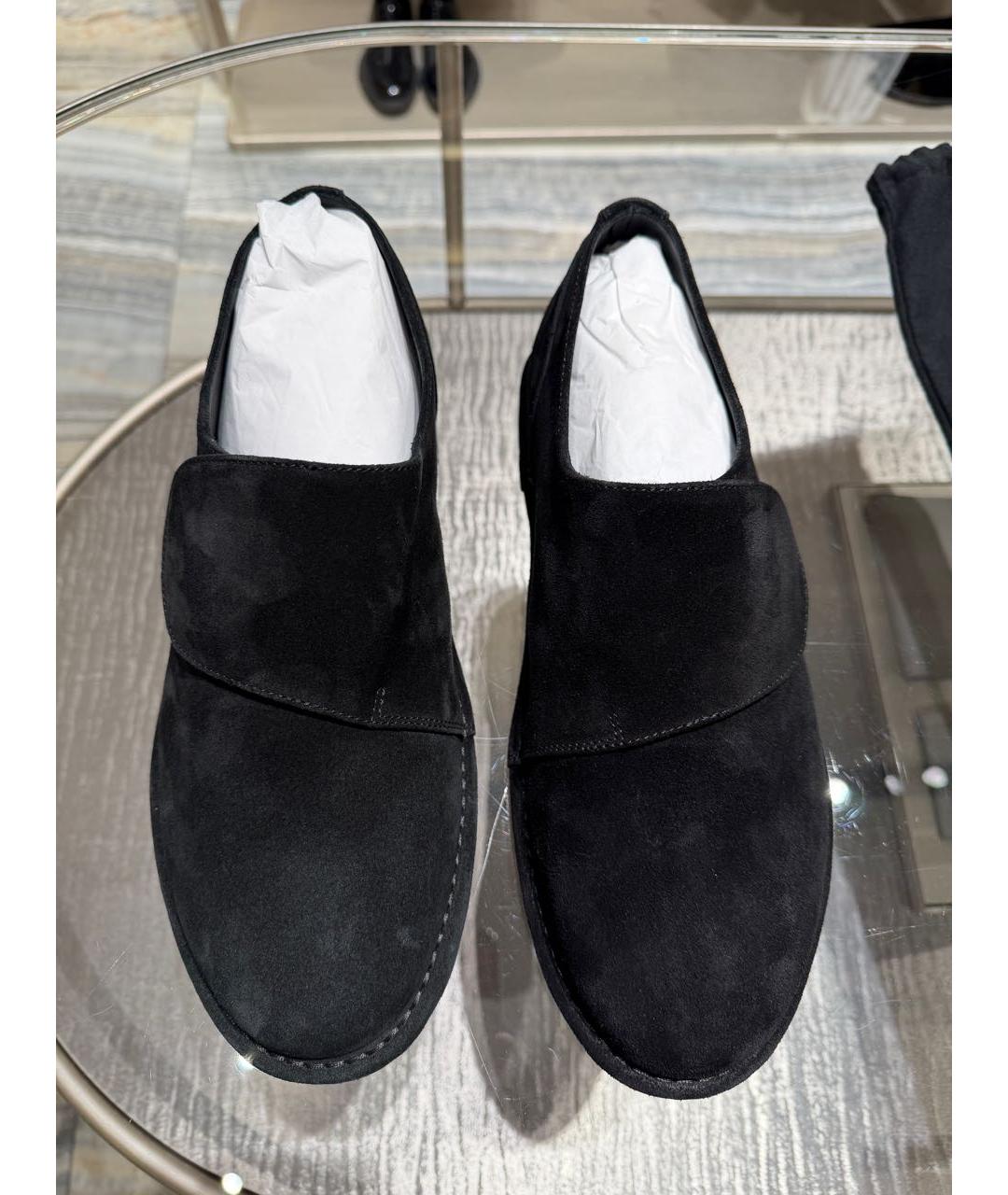 GIORGIO ARMANI Черные замшевые низкие ботинки, фото 2
