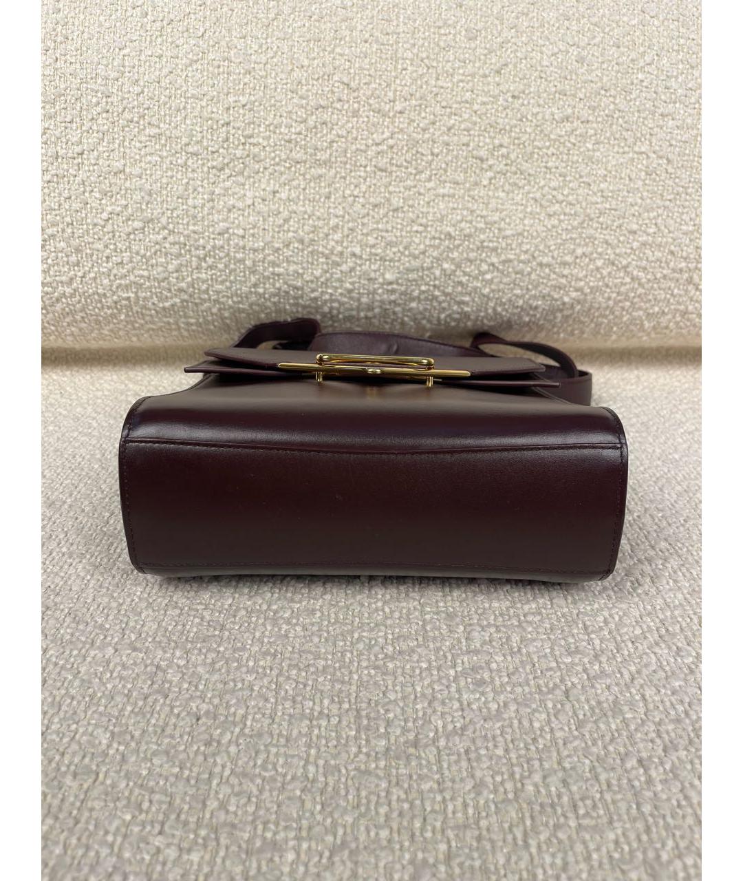 BOTTEGA VENETA Бордовая кожаная сумка через плечо, фото 6