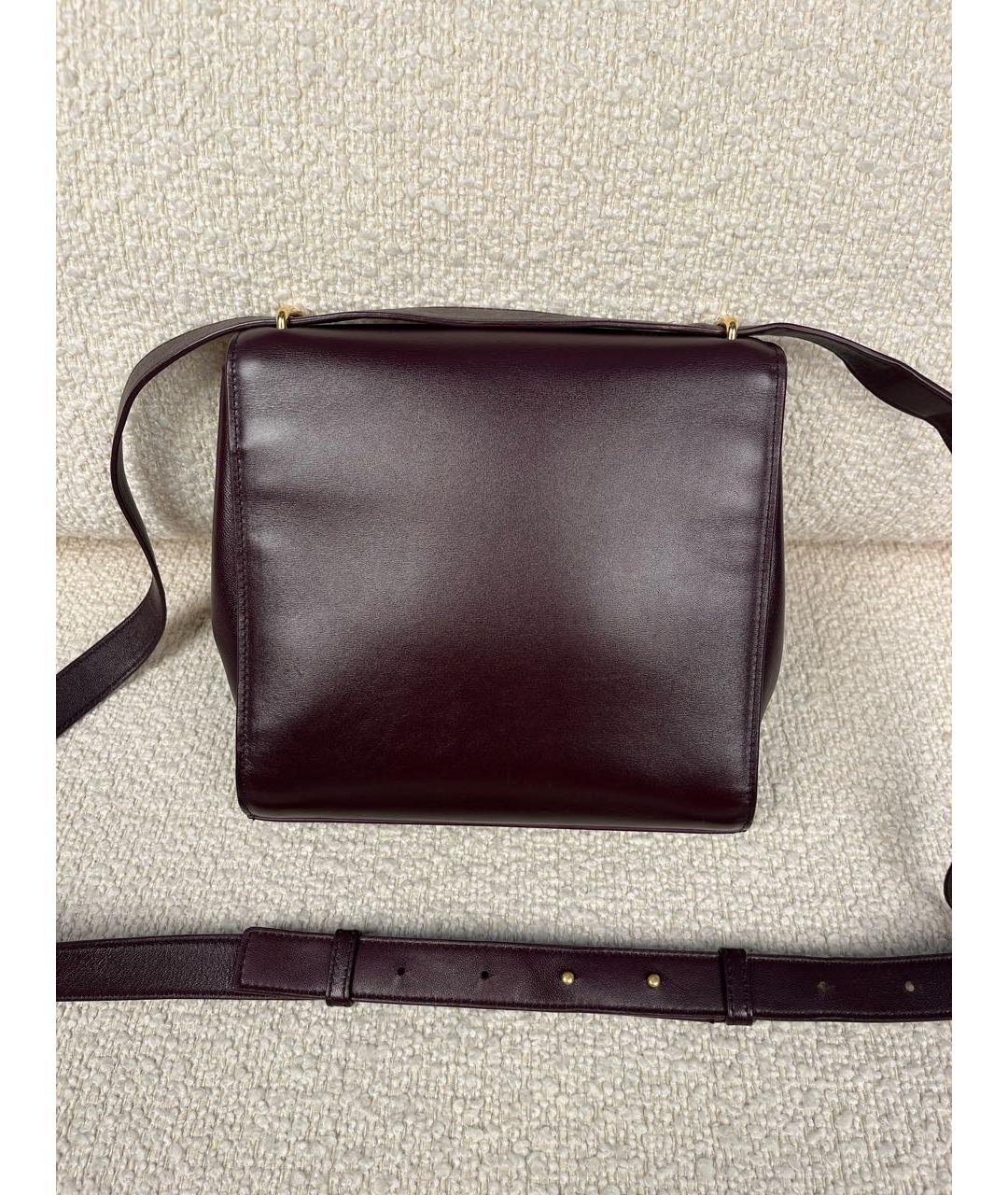 BOTTEGA VENETA Бордовая кожаная сумка через плечо, фото 3