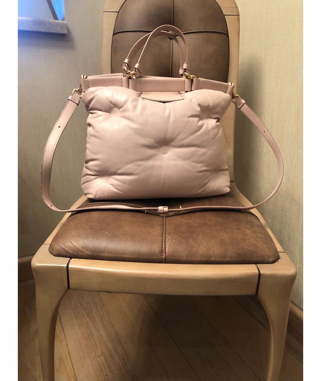 MM6 MAISON MARGIELA Розовая кожаная сумка через плечо, фото 2