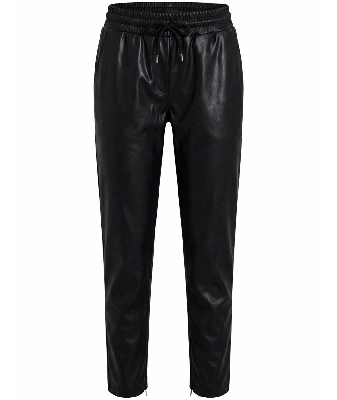 MUUBAA Черные кожаные брюки узкие, фото 1