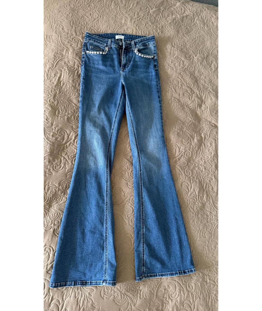 LIU JO Синие хлопковые джинсы слим, фото 5