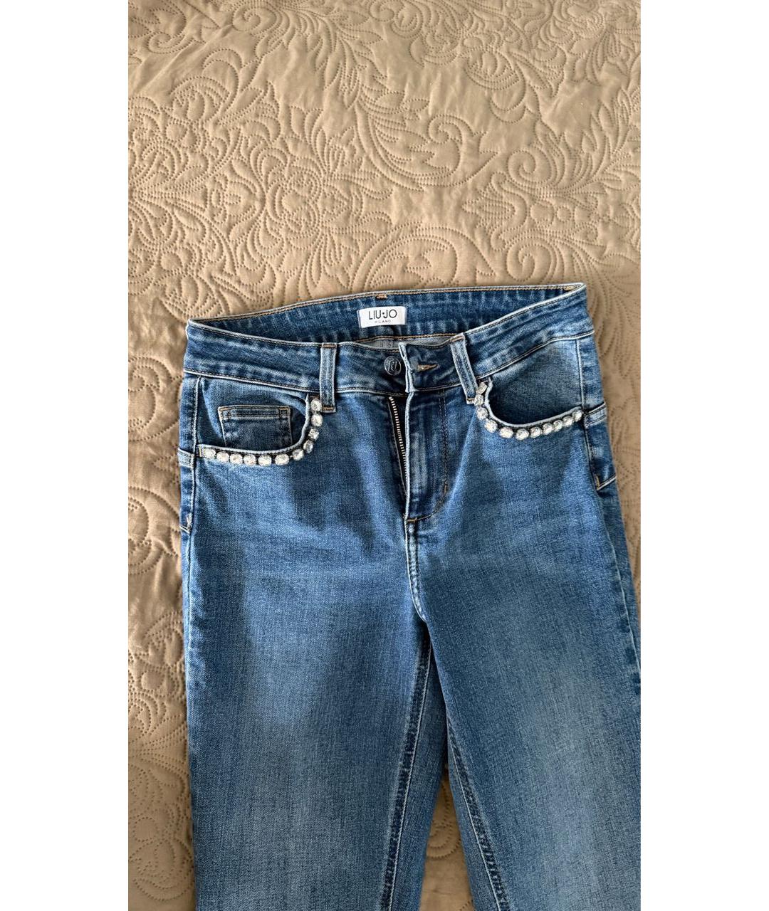 LIU JO Синие хлопковые джинсы слим, фото 3