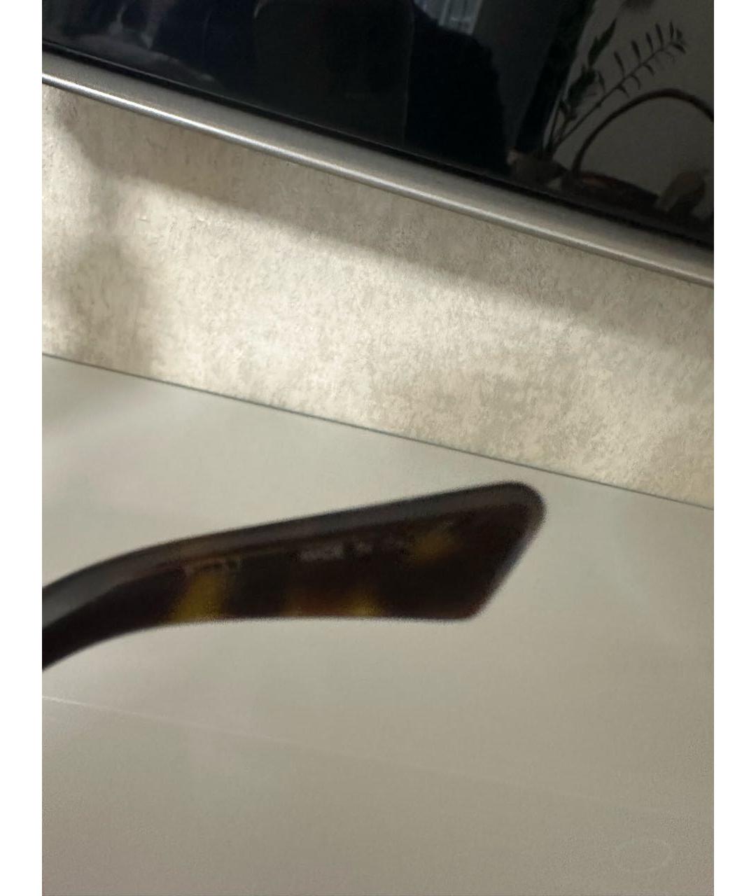 CHRISTIAN DIOR Коричневые пластиковые солнцезащитные очки, фото 8